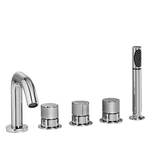 Zweigriffmischer für Duschen - 3256TR308 - RUBINETTERIE STELLA - für Badewanne / Aufsatz / aus verchromtem Metall