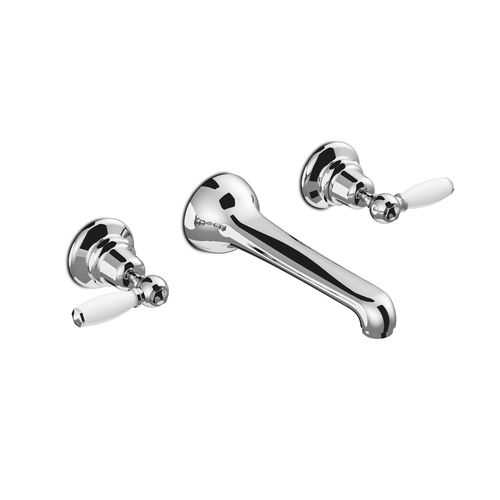 Zweigriffmischer für Waschtisch - 3229 - RUBINETTERIE STELLA - wandmontiert / Einbau / aus verchromtem Metall