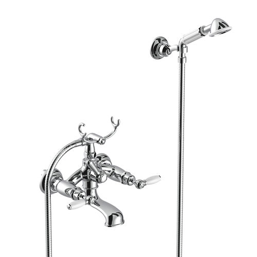 Zweigriffmischer für Duschen - 3274-305-6 - RUBINETTERIE STELLA - für Badewanne / wandmontiert / aus verchromtem Metall