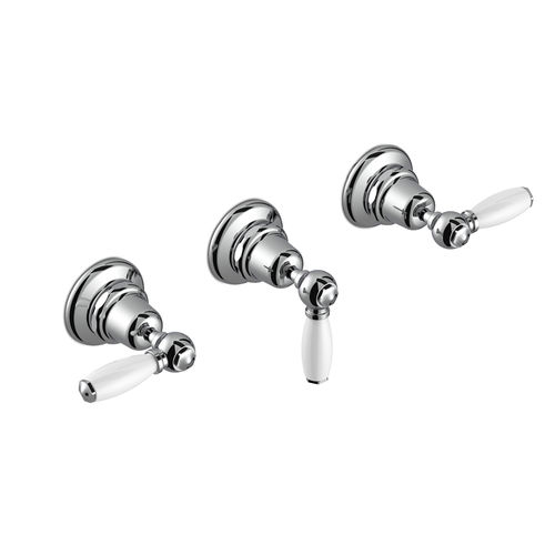 Zweigriffmischer für Duschen - 3254 - RUBINETTERIE STELLA - für Badewanne / Einbau / aus verchromtem Metall