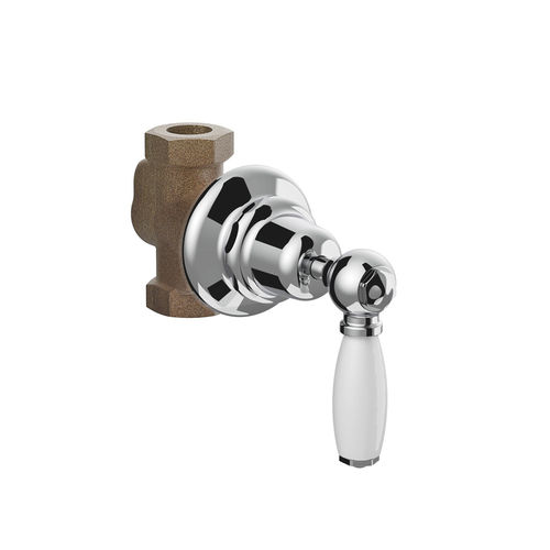 Einbau-Absperrventil - 0-154 - RUBINETTERIE STELLA - aus verchromtem Metall / für Badezimmer / 1-Loch