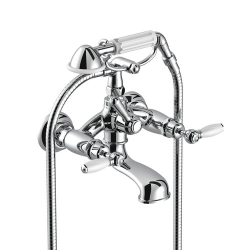 Zweigriffmischer für Duschen - 3274-306 - RUBINETTERIE STELLA - für Badewanne / wandmontiert / aus verchromtem Metall