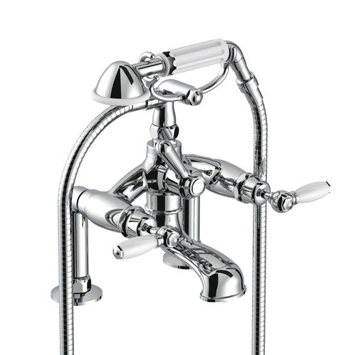 Zweigriffmischer für Duschen - 3274RG306 - RUBINETTERIE STELLA - für Badewanne / Aufsatz / aus verchromtem Metall