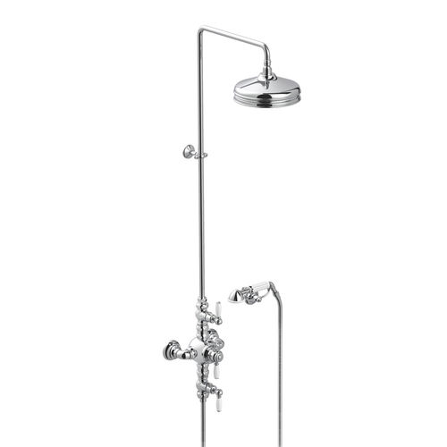 Wandmontiertes Duschsystem - IS3284-33-220 - RUBINETTERIE STELLA - klassisch / mit Handbrause / thermostatisch