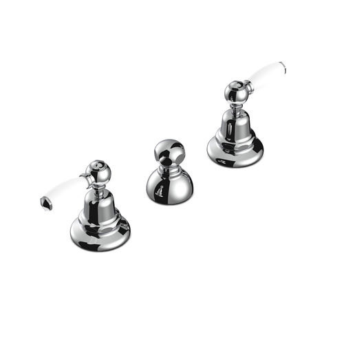 Bidet-Zweigriffmischer - 3600 - RUBINETTERIE STELLA - Aufsatz / aus verchromtem Metall / für Badezimmer