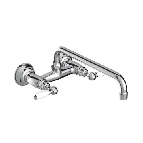 Wandmontierter Zweigriffmischer - 3245-300 - RUBINETTERIE STELLA - aus verchromtem Metall / für Küche / 2-Loch