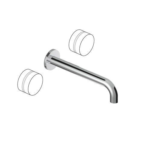 Zweigriffmischer für Waschtisch - 3229PV - RUBINETTERIE STELLA - wandmontiert / Einbau / Metall