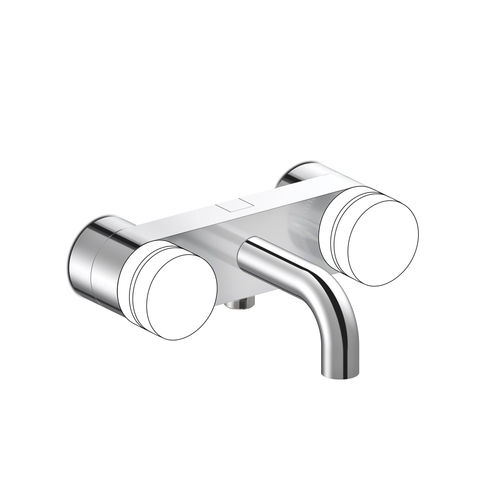 Zweigriffmischer für Duschen - 3267 - RUBINETTERIE STELLA - für Badewanne / wandmontiert / Metall