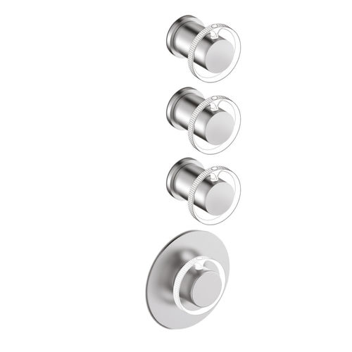 Zweigriffmischer für Duschen - IS3299-PV - RUBINETTERIE STELLA - wandmontiert / thermostatisch / Metall