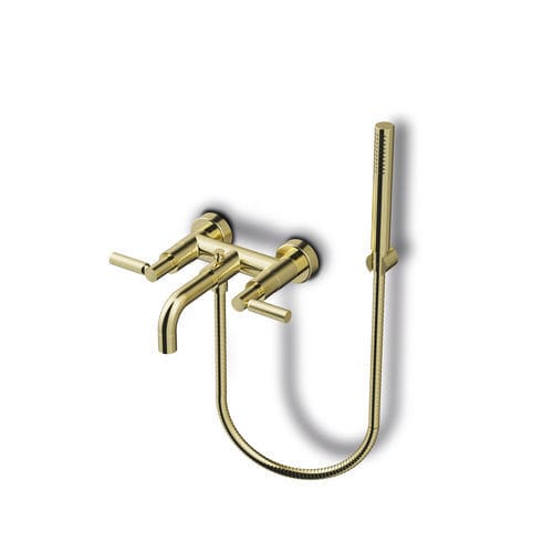Zweigriffmischer für Badewanne - 3267-304 - RUBINETTERIE STELLA - wandmontiert / Messing / Stein