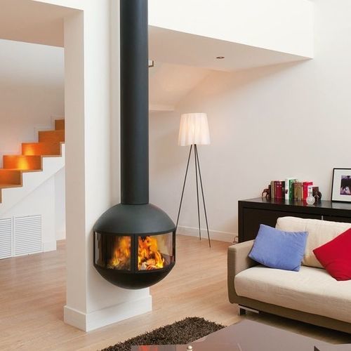 Holzkamin - EDOFOCUS 631 - Focus Creation - wandmontiert / bodenstehend / für Wandmontage