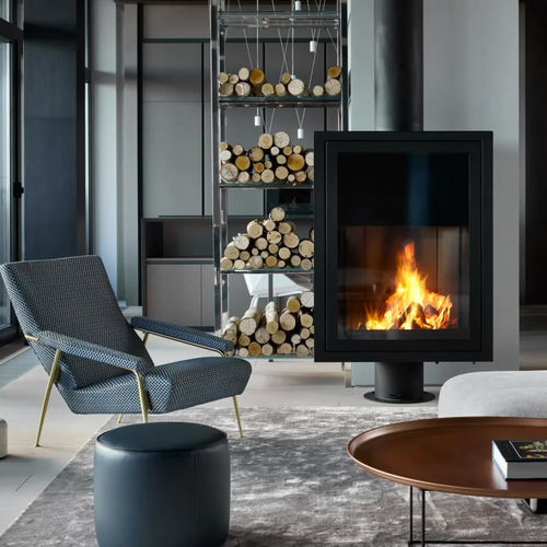 Holzkamin - EUROFOCUS 951 - Focus Creation - bodenstehend / bodenstehend / Einseitig