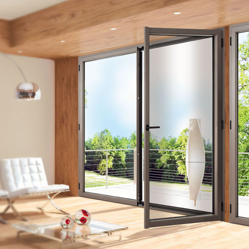 Einflügelige Fenstertür - SENSATION 2 - FPEE - thermolackiertes Aluminium / mit Doppelverglasung / wärmeisoliert