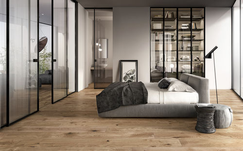 Wandmontierter Kleiderschrank - MIRIA - GAROFOLI - modern / Glas / mit Schwingtür
