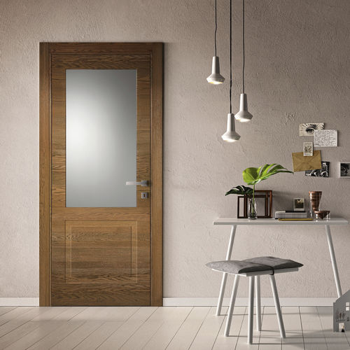 Tür für Innenbereich - MIRAWOOD : 1B1V - GAROFOLI - Holz / einflügelig / Glas