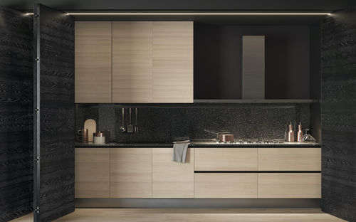 Moderne Küche - CUCINA 2 - GAROFOLI - Eiche / gestrichenes Holz / gebeiztes Holz