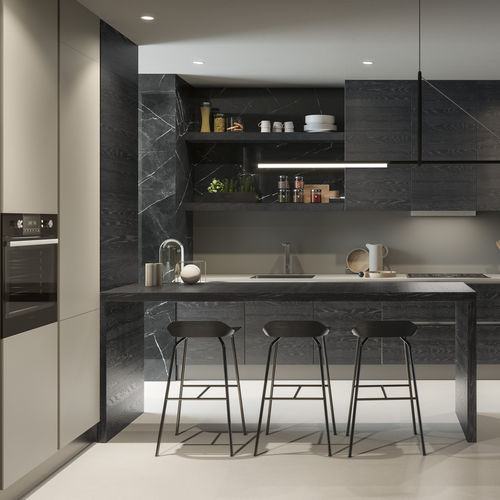 Moderne Küche - CUCINA 1 - GAROFOLI - Holz / Modul / maßgefertigt