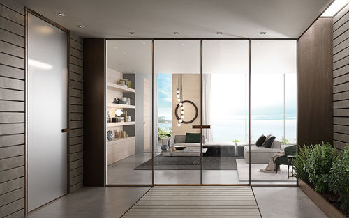 Tür für Innenbereich - G-LIKE - GAROFOLI - Holz / Aluminium / anodisiertes Aluminium