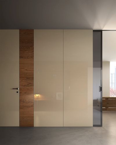 Tür für Innenbereich - BiSystem: Biglass+Biplan - GAROFOLI - Glas / Schiebe / Glas