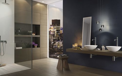 Tür für Innenbereich - BiSystem: Mod. BiGlass full glass - GAROFOLI - Glas / einflügelig / Glas
