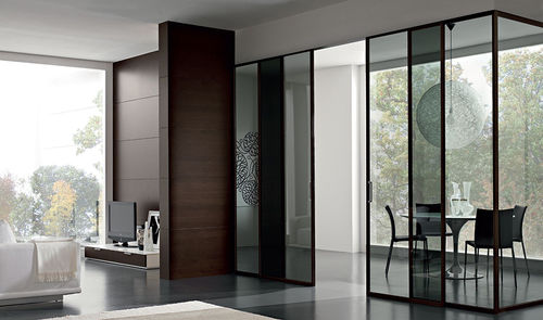 Tür für Innenbereich - Gdesigner: 1M2007 full height - GAROFOLI - Holz / Schiebe / Glas