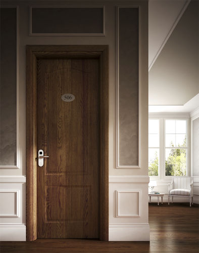 Tür für Innenbereich - REI 30 versione rovere - GAROFOLI - Holz / einflügelig / ohne Verglasung