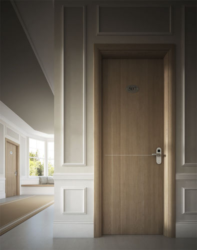 Tür für Innenbereich - REI 30 versione rovere sbiancato - GAROFOLI - Holz / einflügelig / ohne Verglasung