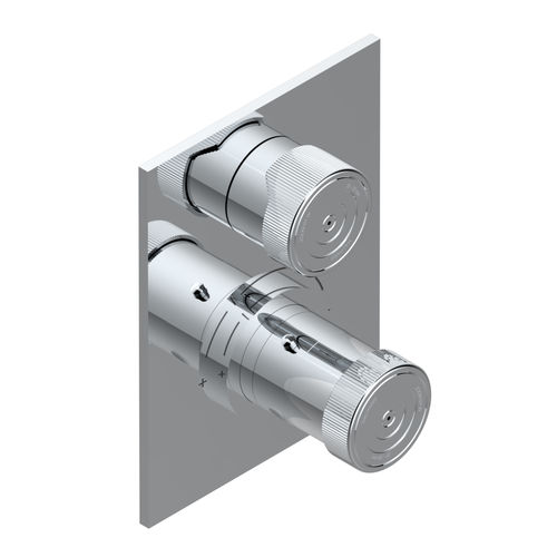 Einhebelmischer für Dusche - ZOOM.5 - THG Paris - wandmontiert / thermostatisch / aus verchromtem Metall