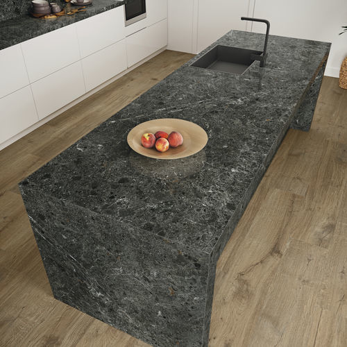 Kunststein-Arbeitsplatte - COVERLAM TOP ARTIC - GRESPANIA CERAMICA - für Gewerbegebrauch / für Küche / grau