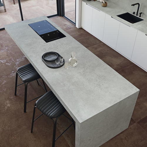 Kunststein-Arbeitsplatte - COVERLAM TOP MOMA - GRESPANIA CERAMICA - für Gewerbegebrauch / für Küche / grau