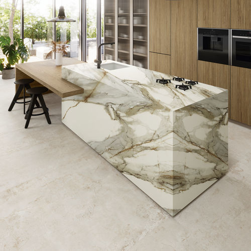 Feinsteinzeug-Arbeitsplatte - COVERLAM TOP MACCHIA VECCHIA - GRESPANIA CERAMICA - für Außenbereich / matt / Hochglanz