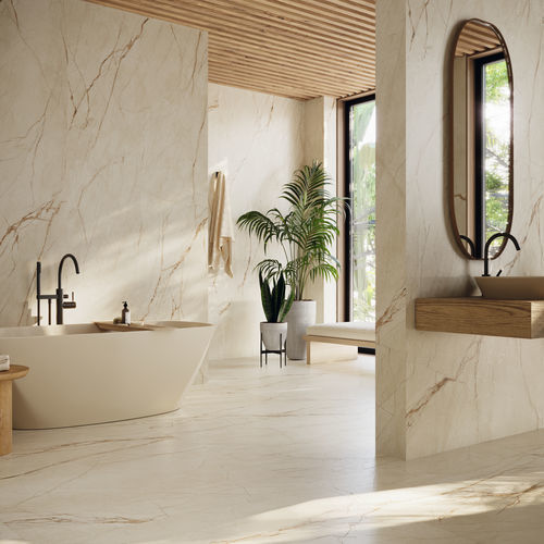 Feinsteinzeugfliesen - COVERLAM CANELA ROMA - GRESPANIA CERAMICA - 3D / in Naturoptik / für den Innenraum