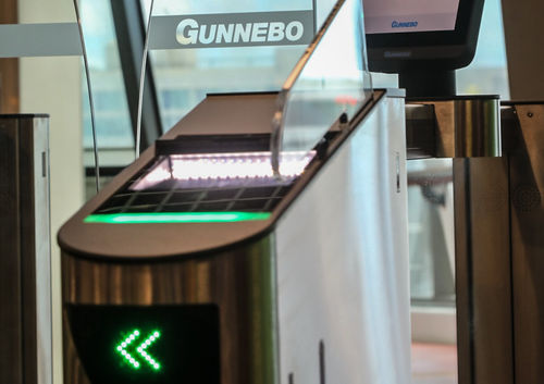 Speed Gate / für Zugangskontrolle - AFL ULTRA COMPACT - GUNNEBO ENTRANCE CONTROL - Glas / Sicherheit / Aluminium