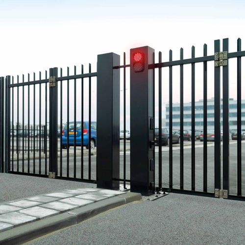 Selbsttragendes Tor - SGATE TRACKLESS - HERAS - faltbar / galvanisiertem Stahl / mit Stangen