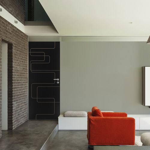 Tür für Innenbereich - ALVEOLAIRE TECHNIDECOR® - HUET - MDF / Kiefer / Tanne