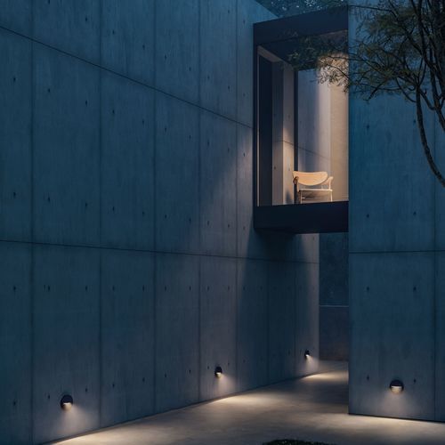Moderne Wandleuchte - ON - ING. CASTALDI ILLUMINAZIONE - für Außenbereich / Metall / geometrisch