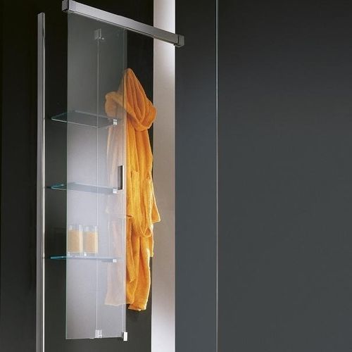 Wandmontiertes Regal - SCREEN - VISMARAVETRO - modern / Aluminium / Vorderseite aus Hartglas