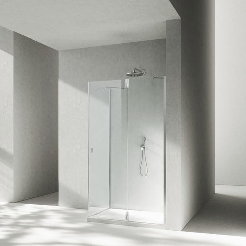 Hartglasduschkabine - SUPERSINTESI : XA + XF - VISMARAVETRO - Aluminium / anodisiertes Aluminium / poliertes Aluminium