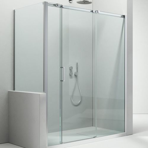 Glas-Duschkabine - GLISS : D3+DP - VISMARAVETRO - Aluminiumguss / mit Schiebetür / rechteckig