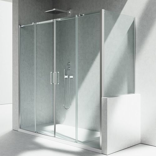 Aluminiumguss-Duschkabine - GLISS : D4+DP - VISMARAVETRO - mit Schiebetür / rechteckig / für Privatgebrauch