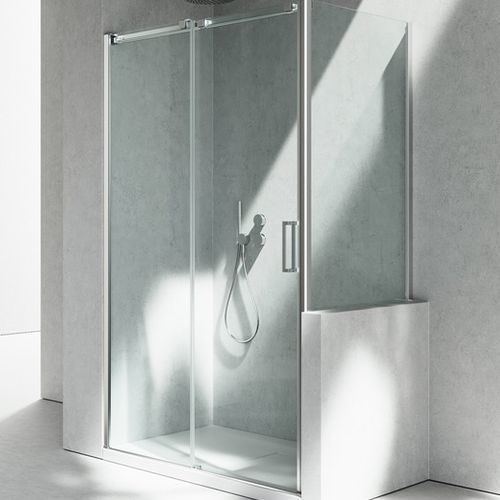 Glas-Duschkabine - GLISS : DN+DP - VISMARAVETRO - Aluminiumguss / mit Schiebetür / rechteckig