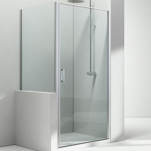 Glas-Duschkabine - LINEA : LN+LP  - VISMARAVETRO - mit Pendeltür / für Eckeinbau / für Privatgebrauch