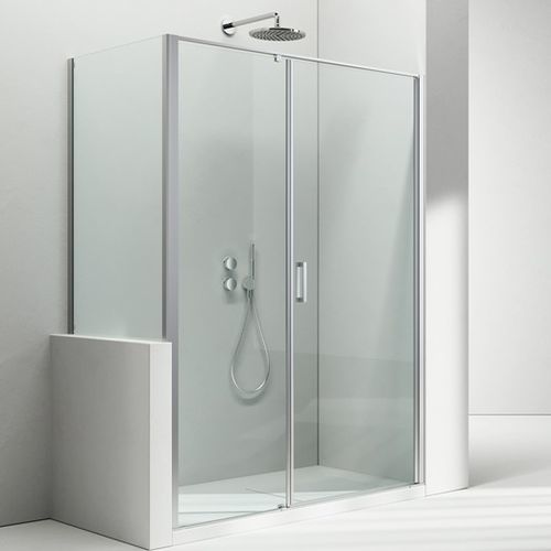 Glas-Duschkabine - LINEA : L2+LP - VISMARAVETRO - mit Pendeltür / für Eckeinbau / für Privatgebrauch