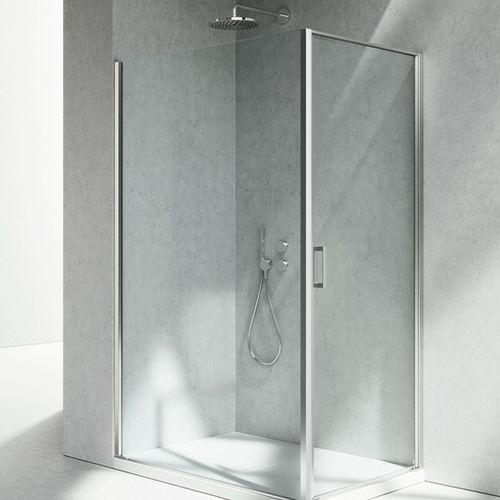 Glas-Duschkabine - LINEA : LN+LG - VISMARAVETRO - mit Pendeltür / für Eckeinbau / für Privatgebrauch
