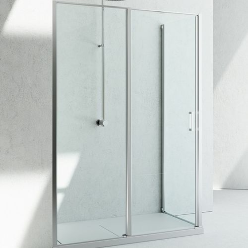 Glas-Duschkabine - LINEA : LZ+LG - VISMARAVETRO - Schwenk / für Eckeinbau / für Privatgebrauch