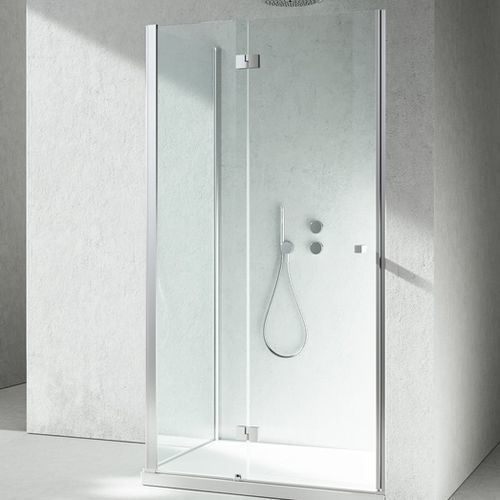 Glas-Duschkabine - SINTESI : SN+SG - VISMARAVETRO - mit Flügeltür / für Eckeinbau / für Privatgebrauch