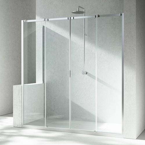 Glas-Duschkabine - SERIE 8000 : C4+CP  - VISMARAVETRO - mit Schiebetür / für Eckeinbau / für Privatgebrauch
