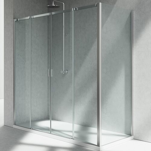 Glas-Duschkabine - SERIE 8000 : C4+CG - VISMARAVETRO - mit Schiebetür / für Eckeinbau / für Privatgebrauch