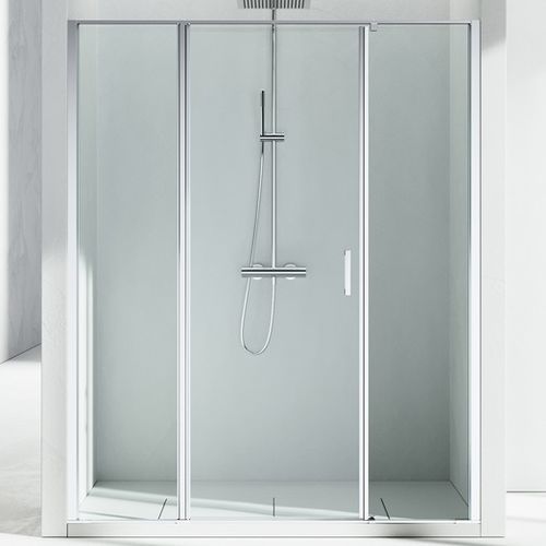 Glas-Duschkabine - LINEA : LM  - VISMARAVETRO - mit Pendeltür / für Nischen / für Privatgebrauch