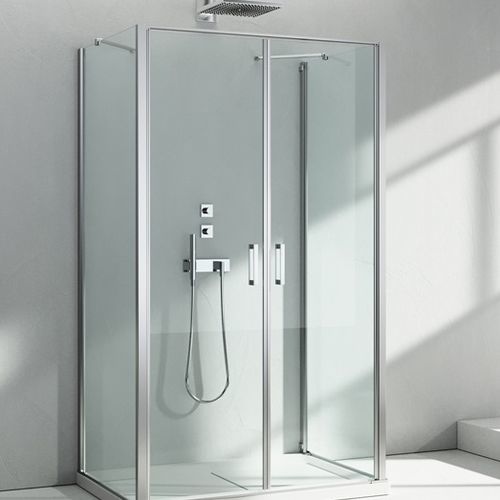 Glas-Duschkabine - LINEA : LG+LB+LG - VISMARAVETRO - mit Pendeltür / rechteckig / für Privatgebrauch